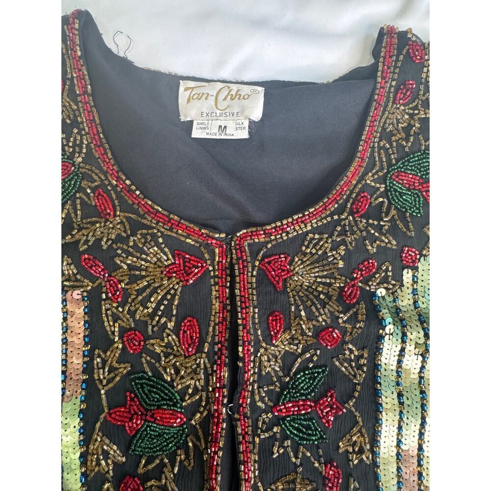 Tan-Chho Vintage 80's Multi-Colored Sequin Jacket - Picture 2 of 12